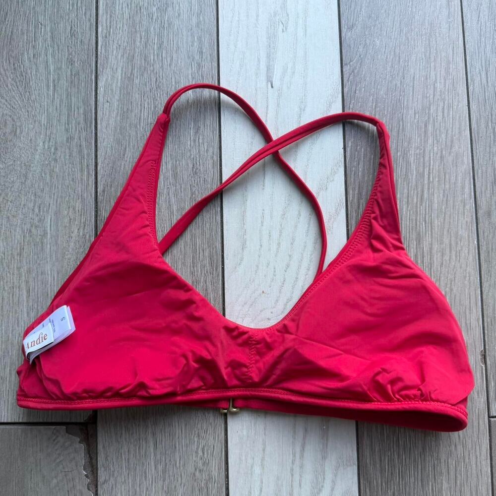 Andie red bikini top halter - Picture 4 of 5